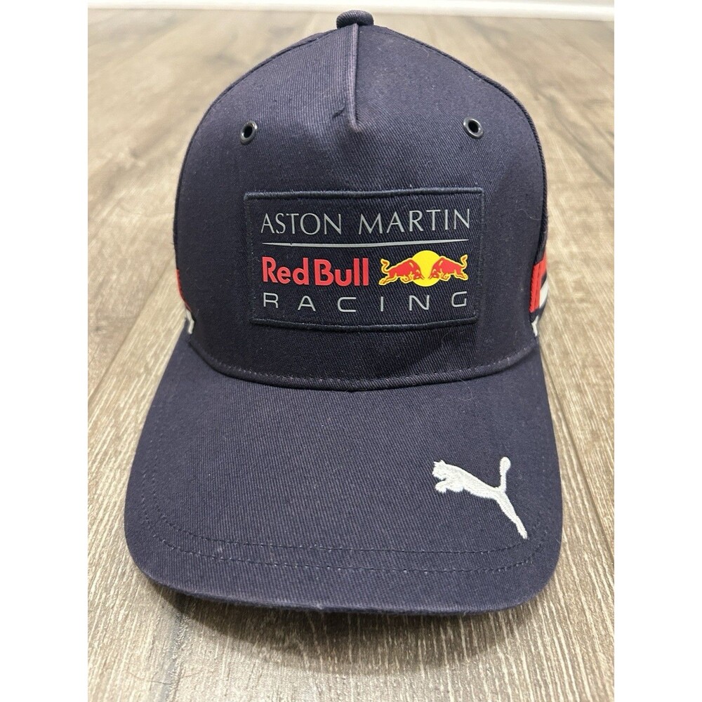 Aston Martin Red Bull Racing Puma Snapback Hat Cap Adjustable Navy Blue